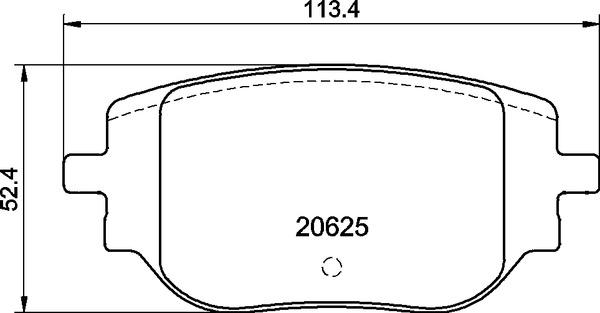 Brembo P 59 102 — Zestaw klocków hamulcowych, hamulce tarczowe
