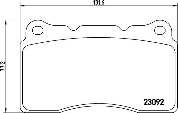 Brembo P 54 040 — Zestaw klocków hamulcowych, hamulce tarczowe