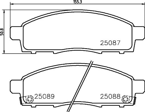 Brembo P 54 055 — Zestaw klocków hamulcowych, hamulce tarczowe