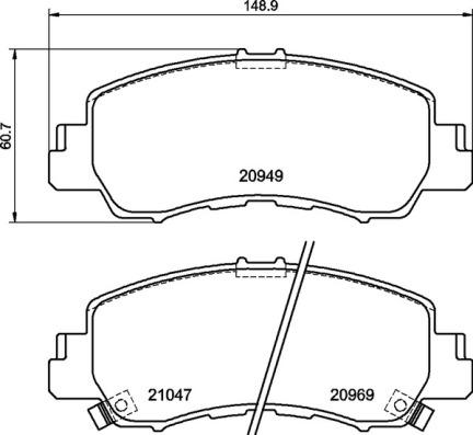 Textar 2094901 - KLOCKI HAM. MITSUBISHI P. ECLIPSE 1.5-2.2 DID 4WD 17-