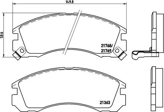 Brembo P 54 017X — Zestaw klocków hamulcowych, hamulce tarczowe