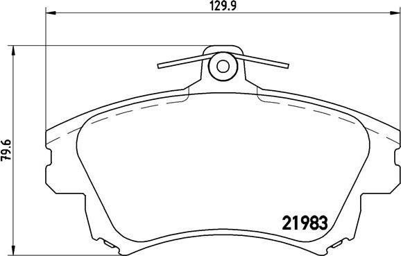 Brembo P 54 036 — Zestaw klocków hamulcowych, hamulce tarczowe