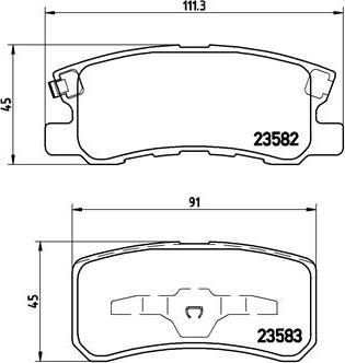 Brembo P 54 031 — Zestaw klocków hamulcowych, hamulce tarczowe