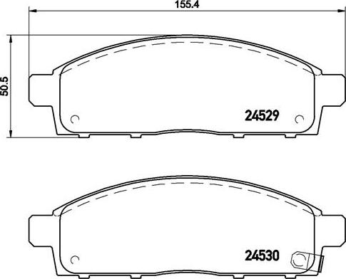 Brembo P 54 038 — Zestaw klocków hamulcowych, hamulce tarczowe