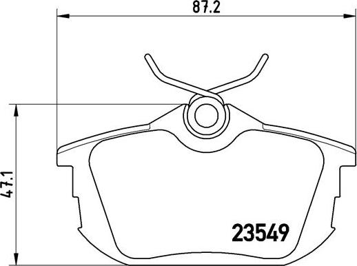 Brembo P 54 023 — Zestaw klocków hamulcowych, hamulce tarczowe