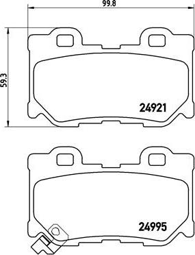 Brembo P 56 095 — Zestaw klocków hamulcowych, hamulce tarczowe