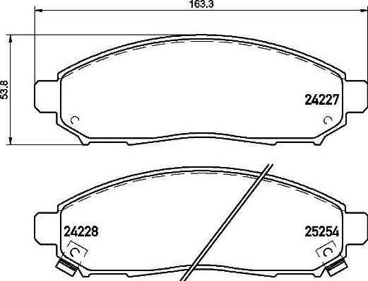 Brembo P 56 096 — Zestaw klocków hamulcowych, hamulce tarczowe