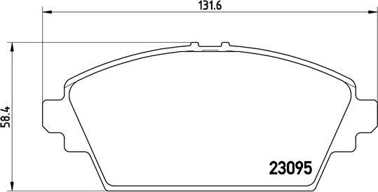 Brembo P 56 044 — Zestaw klocków hamulcowych, hamulce tarczowe