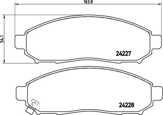 Brembo P 56 059 — Zestaw klocków hamulcowych, hamulce tarczowe