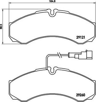 Brembo P 56 069 — Zestaw klocków hamulcowych, hamulce tarczowe