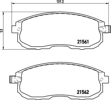 Brembo P 56 065 — Zestaw klocków hamulcowych, hamulce tarczowe