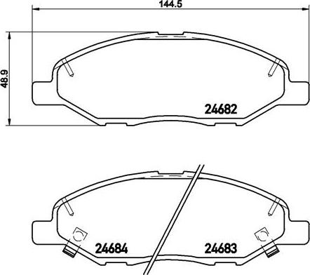 Brembo P 56 088 — Zestaw klocków hamulcowych, hamulce tarczowe