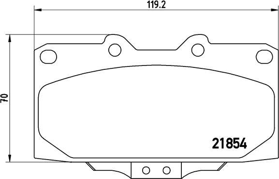 Brembo P 56 034 — Zestaw klocków hamulcowych, hamulce tarczowe