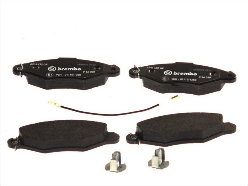 Brembo P 56 038 — Zestaw klocków hamulcowych, hamulce tarczowe