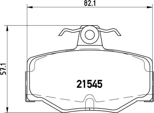 Brembo P 56 024 — Zestaw klocków hamulcowych, hamulce tarczowe