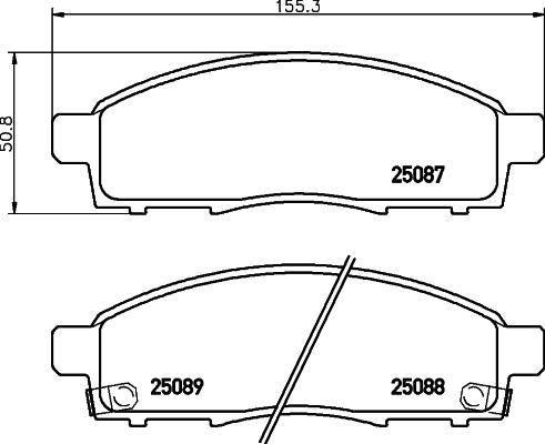Brembo P 56 102 — Zestaw klocków hamulcowych, hamulce tarczowe