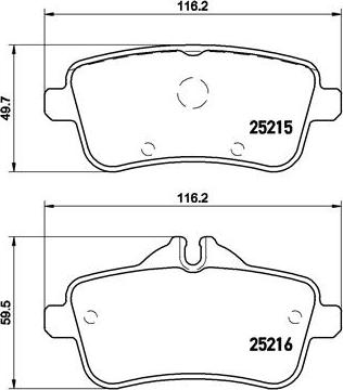 Brembo P 50 099 — Zestaw klocków hamulcowych, hamulce tarczowe