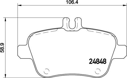 Brembo P 50 091 — Zestaw klocków hamulcowych, hamulce tarczowe