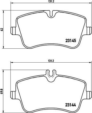 Brembo P 50 046 — Zestaw klocków hamulcowych, hamulce tarczowe
