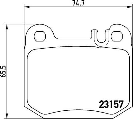Brembo P 50 043 — Zestaw klocków hamulcowych, hamulce tarczowe
