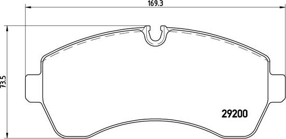 Brembo P 50 059 — Zestaw klocków hamulcowych, hamulce tarczowe