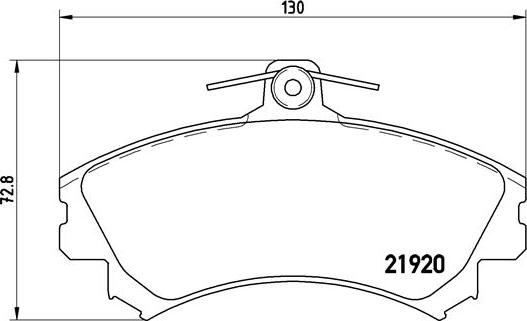 Brembo P 50 055 — Zestaw klocków hamulcowych, hamulce tarczowe