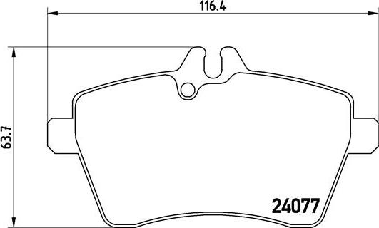 Brembo P 50 056 — Zestaw klocków hamulcowych, hamulce tarczowe
