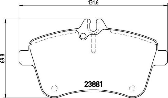 Brembo P 50 057 — Zestaw klocków hamulcowych, hamulce tarczowe
