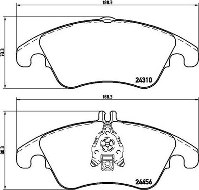 Brembo P 50 069 — Zestaw klocków hamulcowych, hamulce tarczowe