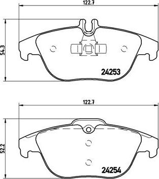 Brembo P 50 068 — Zestaw klocków hamulcowych, hamulce tarczowe