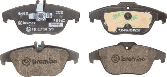 Brembo P 50 068X — Zestaw klocków hamulcowych, hamulce tarczowe