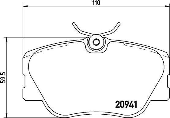 Brembo P 50 008 — Zestaw klocków hamulcowych, hamulce tarczowe