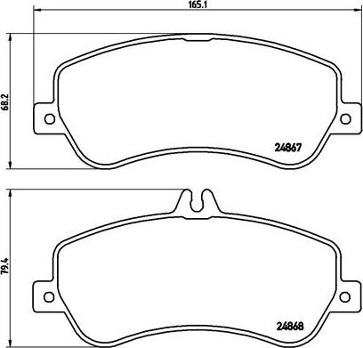 Brembo P 50 086 — Zestaw klocków hamulcowych, hamulce tarczowe