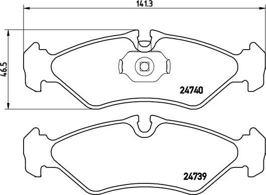 Brembo P 50 081 — Zestaw klocków hamulcowych, hamulce tarczowe