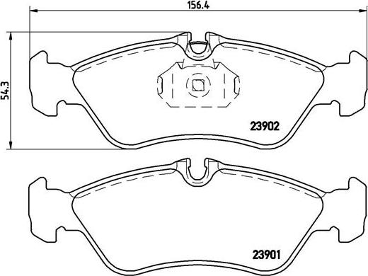 Brembo P 50 082 — Zestaw klocków hamulcowych, hamulce tarczowe