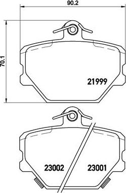 Brembo P 50 038 — Zestaw klocków hamulcowych, hamulce tarczowe