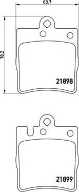 Brembo P 50 033 — Zestaw klocków hamulcowych, hamulce tarczowe