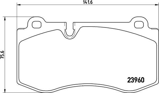 Brembo P 50 074 — Zestaw klocków hamulcowych, hamulce tarczowe