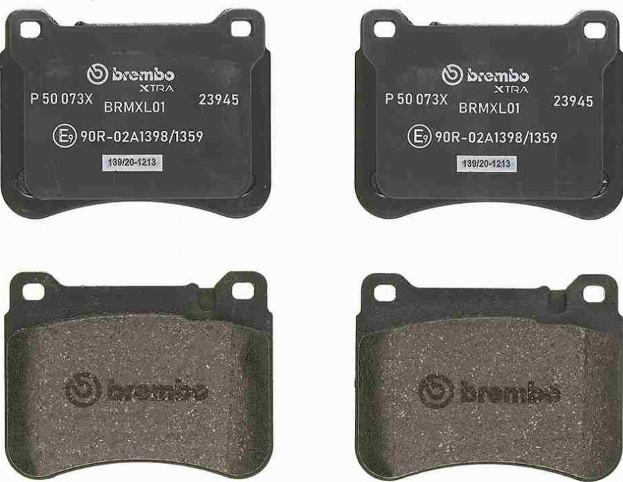 Brembo P 50 073X — Zestaw klocków hamulcowych, hamulce tarczowe