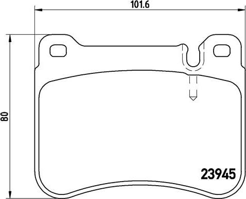 Brembo P 50 073 — Zestaw klocków hamulcowych, hamulce tarczowe