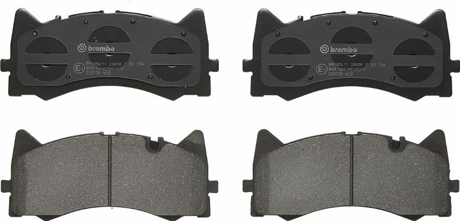 Brembo P 50 154 — Zestaw klocków hamulcowych, hamulce tarczowe
