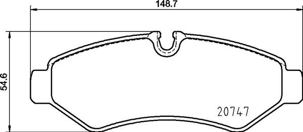 Brembo P 50 155 — Zestaw klocków hamulcowych, hamulce tarczowe