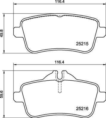 Brembo P 50 156 — Zestaw klocków hamulcowych, hamulce tarczowe