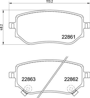 Brembo P 50 153 — Zestaw klocków hamulcowych, hamulce tarczowe
