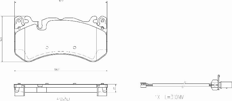 Brembo P 50 164 — Zestaw klocków hamulcowych, hamulce tarczowe