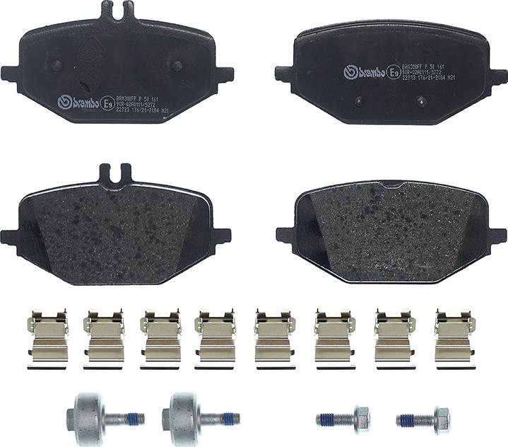 Brembo P 50 161 — Zestaw klocków hamulcowych, hamulce tarczowe