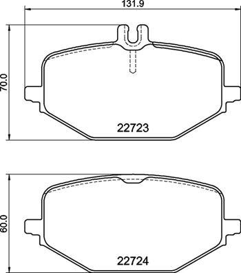 Brembo P 50 168 — Zestaw klocków hamulcowych, hamulce tarczowe