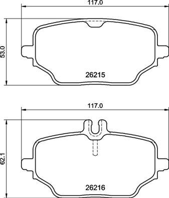 Brembo P 50 162 — Zestaw klocków hamulcowych, hamulce tarczowe
