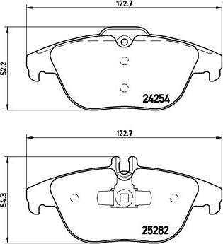 Brembo P 50 104 — Zestaw klocków hamulcowych, hamulce tarczowe