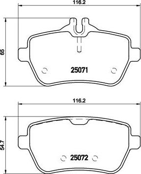 Brembo P 50 103 — Zestaw klocków hamulcowych, hamulce tarczowe